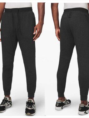 Men's Lululemon At Ease Joggers-Textured -Size M (LM5642S) Heathered Black